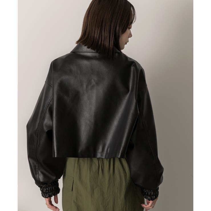 ショート ライダースジャケット  | ad thie | 詳細画像18 