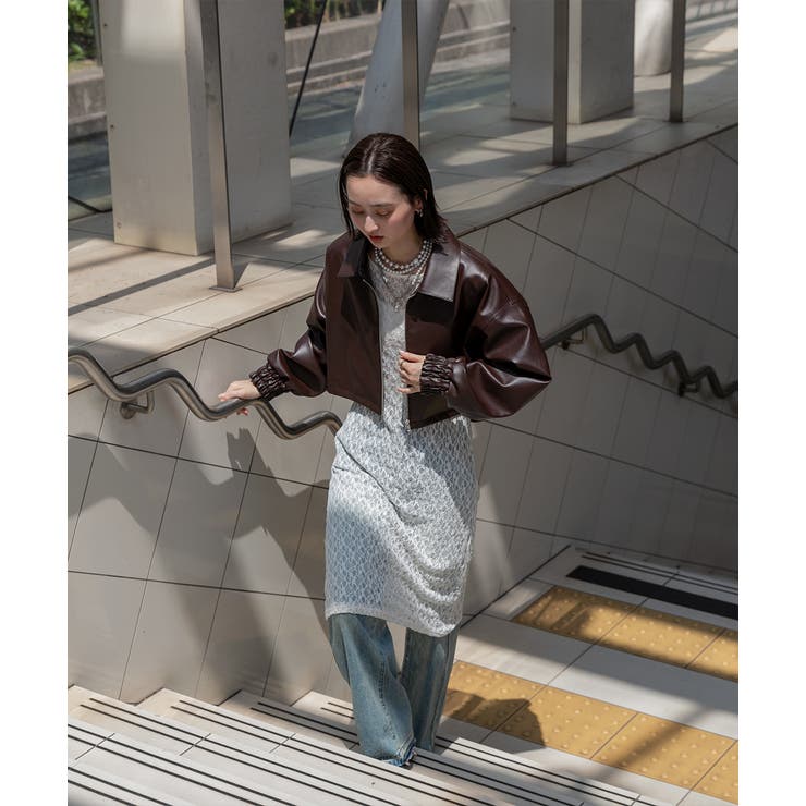 ショート ライダースジャケット  | ad thie | 詳細画像28 