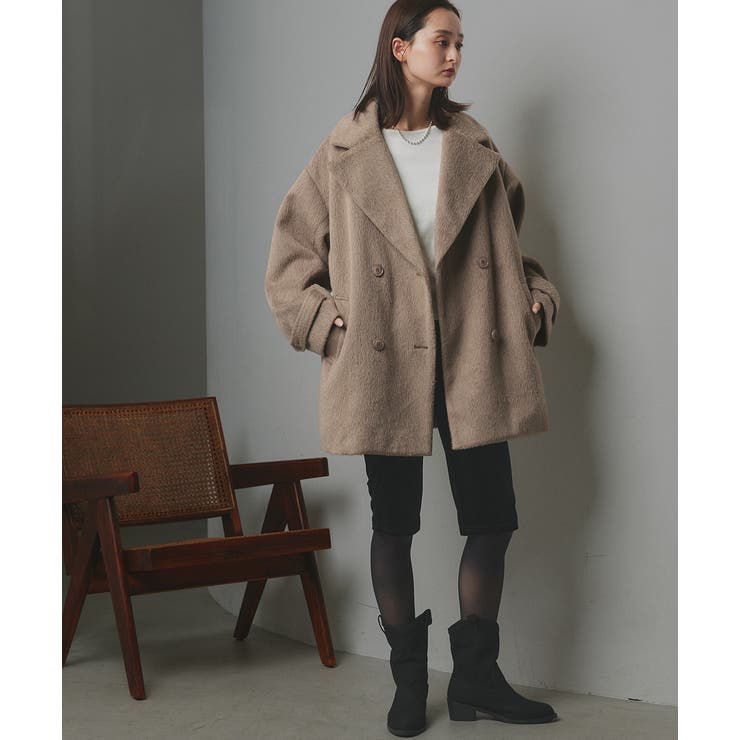 シャギーコクーンミドルコート[品番：ADEW0004630]｜ad thie