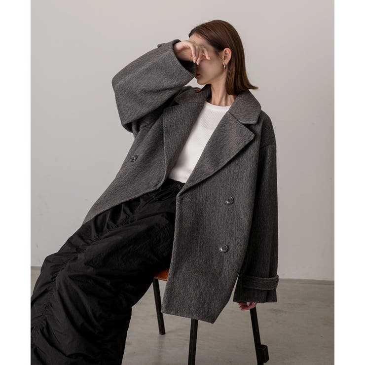 シャギーコクーンミドルコート[品番：ADEW0004630]｜ad thie