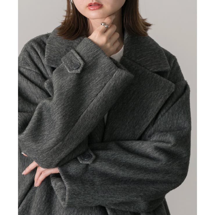 シャギーコクーンミドルコート | ad thie | 詳細画像40 