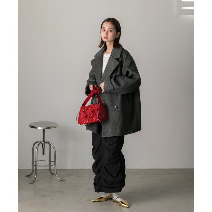 シャギーコクーンミドルコート | ad thie | 詳細画像41 