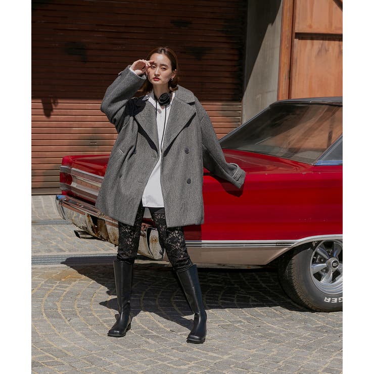 シャギーコクーンミドルコート | ad thie | 詳細画像44 