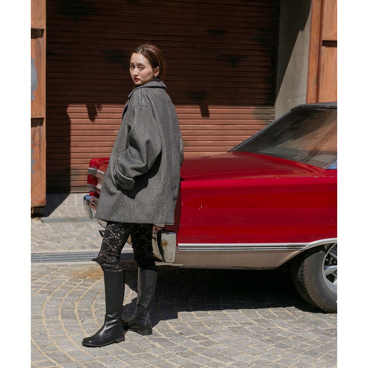 シャギーコクーンミドルコート | ad thie | 詳細画像46 