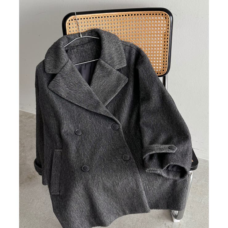 シャギーコクーンミドルコート | ad thie | 詳細画像48 