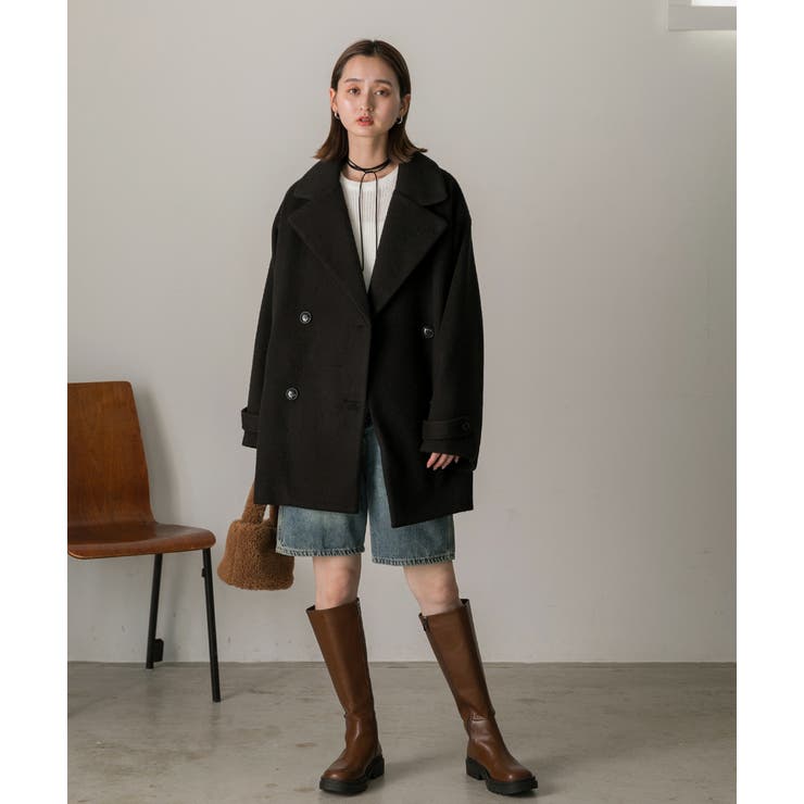 シャギーコクーンミドルコート | ad thie | 詳細画像49 