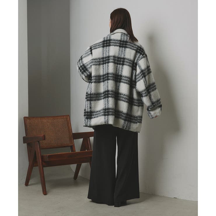 シャギーコクーンミドルコート | ad thie | 詳細画像5 