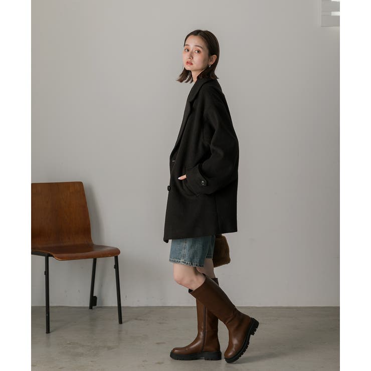 シャギーコクーンミドルコート[品番：ADEW0004630]｜ad thie