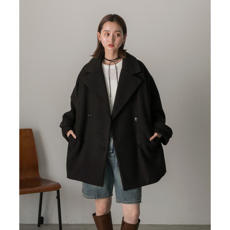 シャギーコクーンミドルコート | ad thie | 詳細画像52 