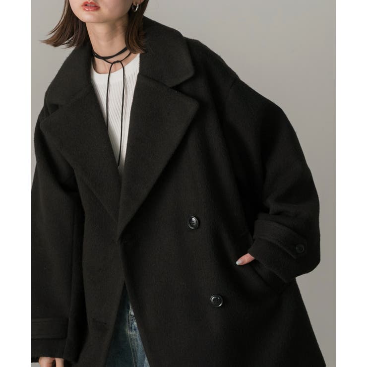 シャギーコクーンミドルコート | ad thie | 詳細画像53 