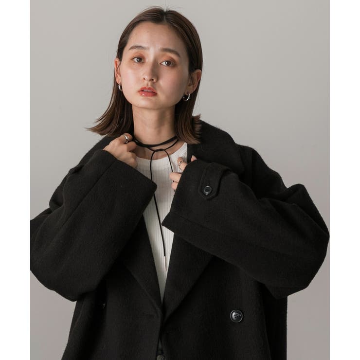 シャギーコクーンミドルコート | ad thie | 詳細画像56 