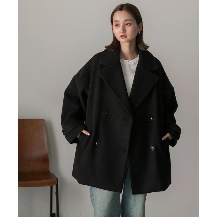 シャギーコクーンミドルコート | ad thie | 詳細画像57 