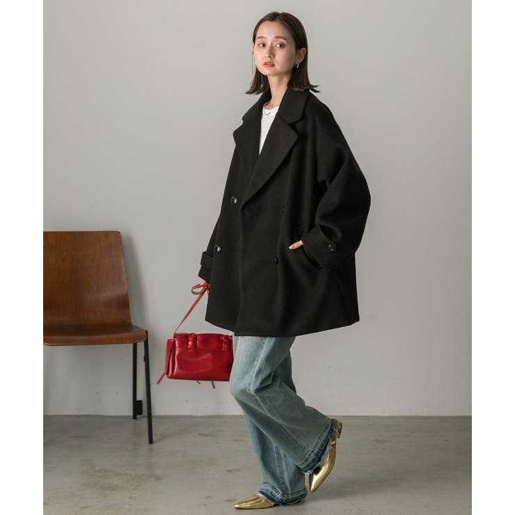 シャギーコクーンミドルコート | ad thie | 詳細画像59 