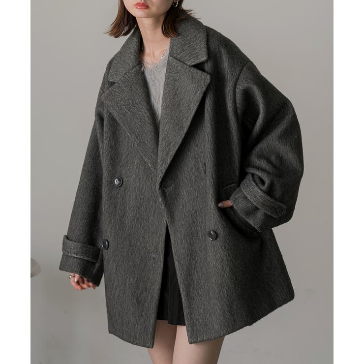 シャギーコクーンミドルコート[品番：ADEW0004630]｜ad thie