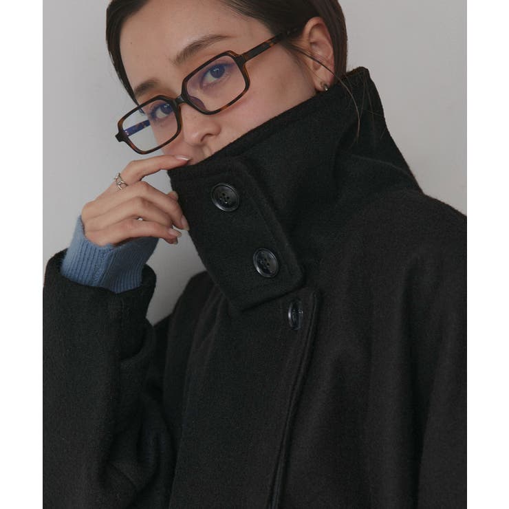 スタンドカラー ２WAYオーバーコート | ad thie | 詳細画像21 