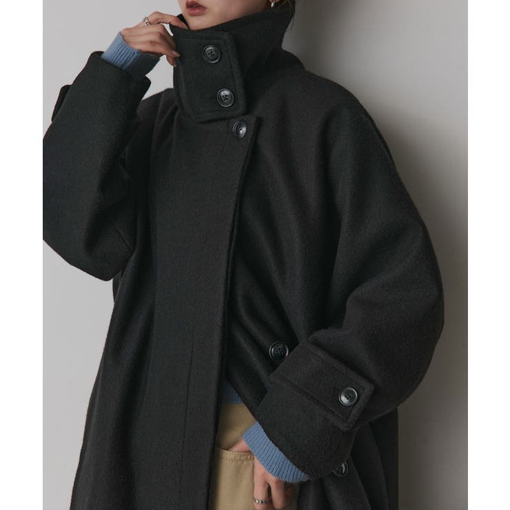 スタンドカラー ２WAYオーバーコート | ad thie | 詳細画像22 