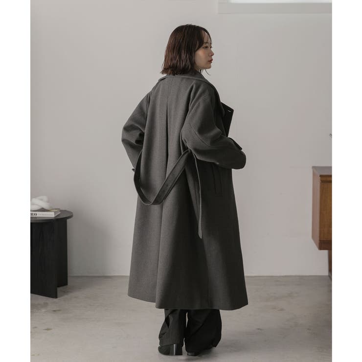 スタンドカラー ２WAYオーバーコート | ad thie | 詳細画像37 