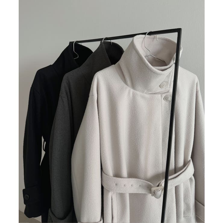 スタンドカラー ２WAYオーバーコート | ad thie | 詳細画像44 