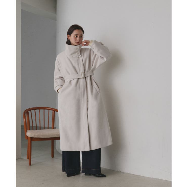 スタンドカラー ２WAYオーバーコート | ad thie | 詳細画像5 