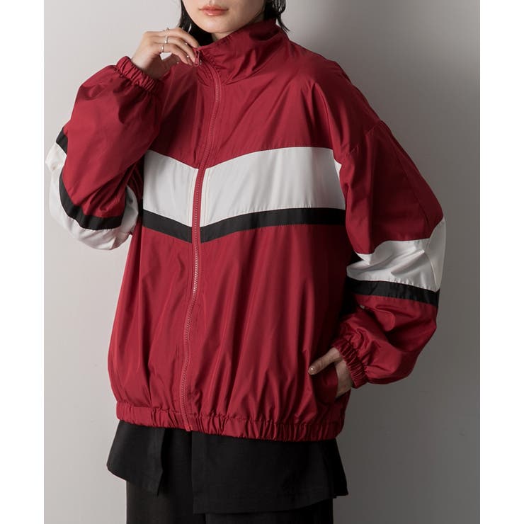 スタンドカラー配色ブルゾン | ad thie | 詳細画像13 