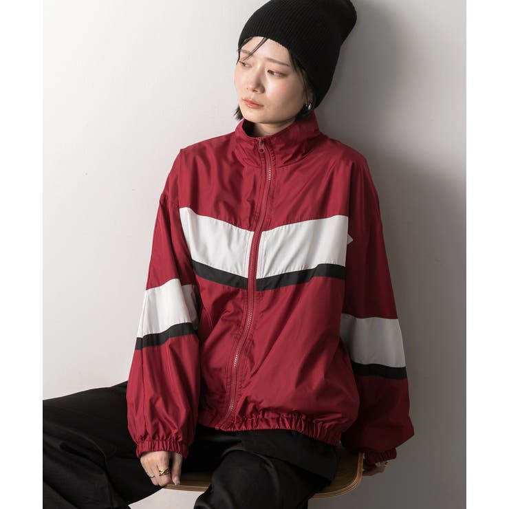 スタンドカラー配色ブルゾン | ad thie | 詳細画像14 