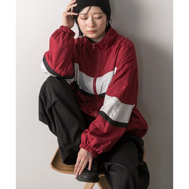 スタンドカラー配色ブルゾン | ad thie | 詳細画像15 