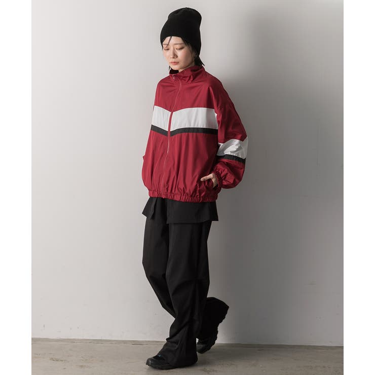 スタンドカラー配色ブルゾン | ad thie | 詳細画像16 