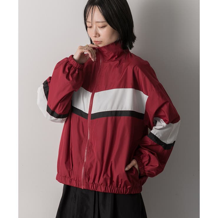 スタンドカラー配色ブルゾン | ad thie | 詳細画像18 