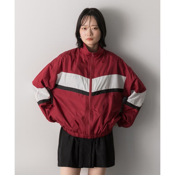 スタンドカラー配色ブルゾン | ad thie | 詳細画像19 