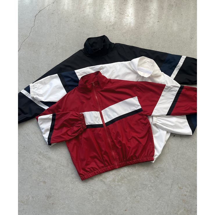 スタンドカラー配色ブルゾン | ad thie | 詳細画像37 