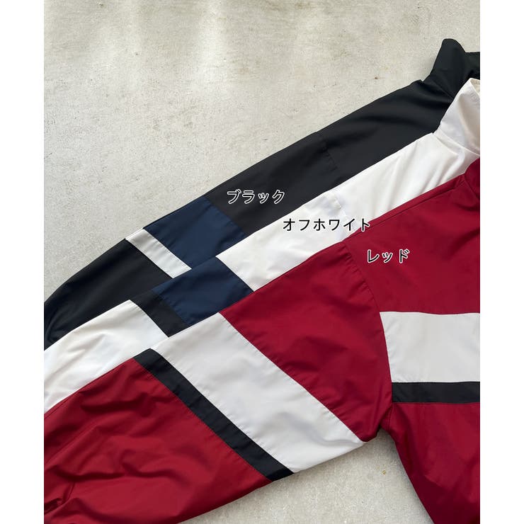 スタンドカラー配色ブルゾン | ad thie | 詳細画像42 