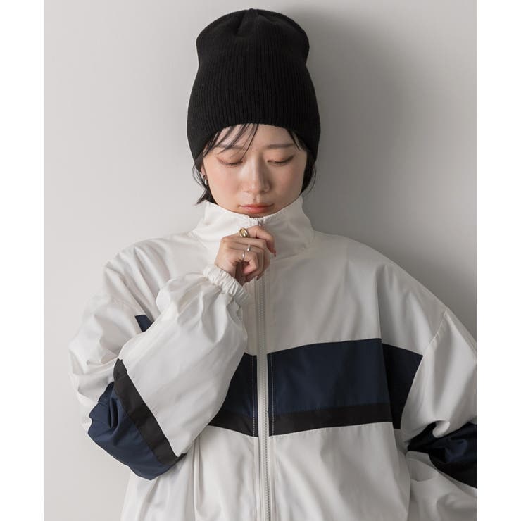 スタンドカラー配色ブルゾン | ad thie | 詳細画像5 