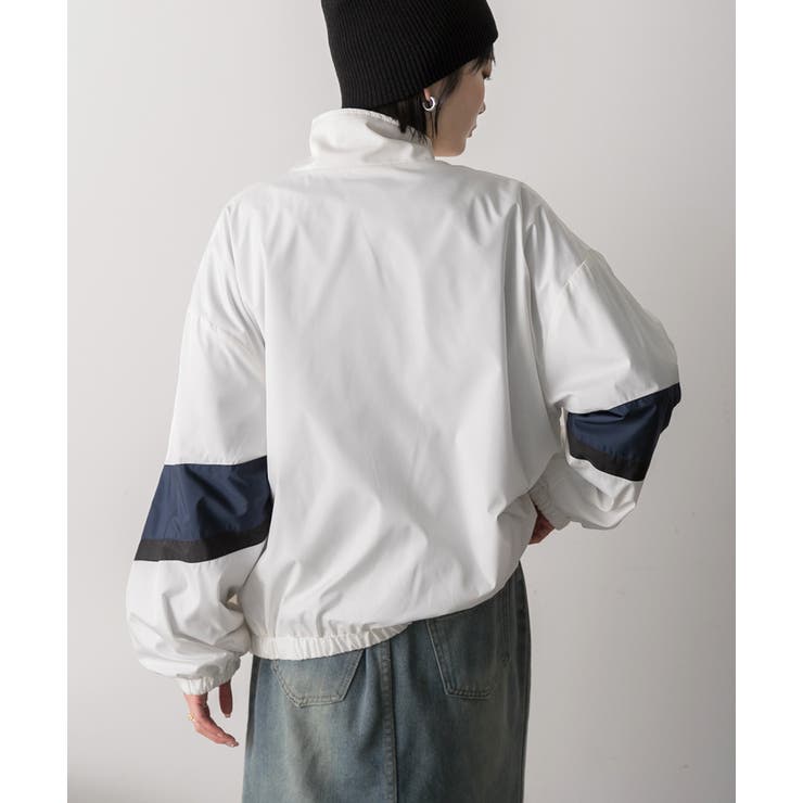 スタンドカラー配色ブルゾン | ad thie | 詳細画像6 