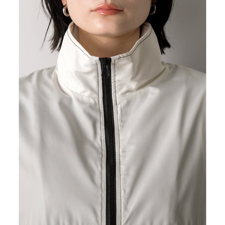 スタンドカラー バイカラーベスト | ad thie | 詳細画像17 