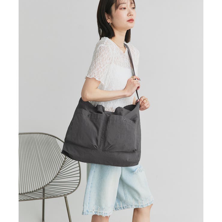 ポケット付き ショルダーバッグ | ad thie | 詳細画像5 