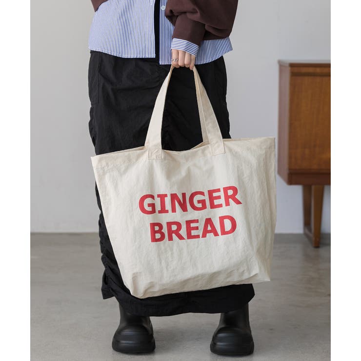 アイボリー×レッド | ロゴデザイン カラートートバッグ | ad thie