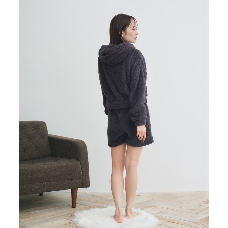 ボアショートパーカーショートパンツルームウエア | ad thie | 詳細画像20 