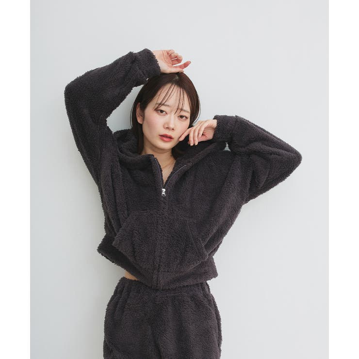 ボアショートパーカーショートパンツルームウエア | ad thie | 詳細画像22 