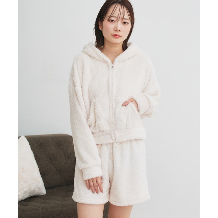 ボアショートパーカーショートパンツルームウエア | ad thie | 詳細画像31 