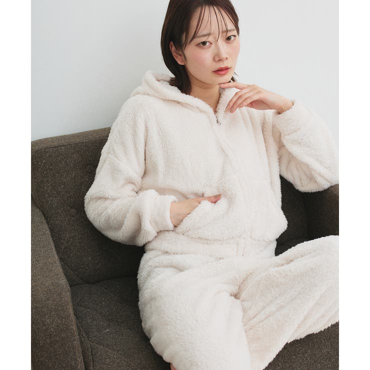 ボアショートパーカーロングパンツルームウエア | ad thie | 詳細画像12 