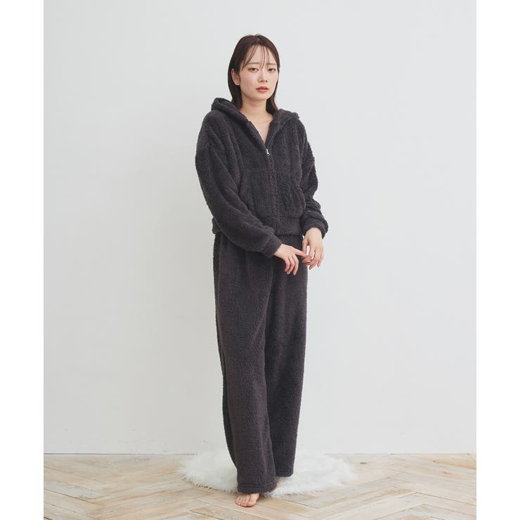 ボアショートパーカーロングパンツルームウエア | ad thie | 詳細画像15 