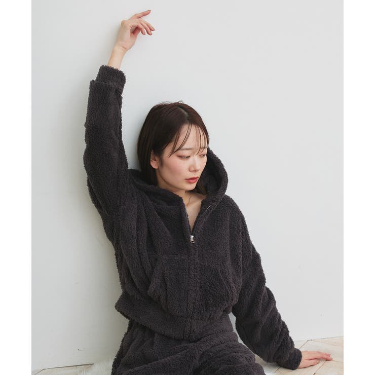 ボアショートパーカーロングパンツルームウエア | ad thie | 詳細画像16 