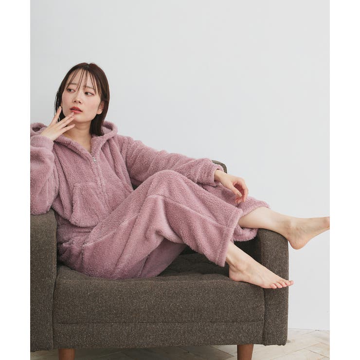 ボアショートパーカーロングパンツルームウエア | ad thie | 詳細画像4 