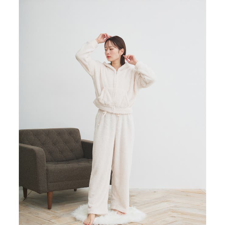 ボアショートパーカーロングパンツルームウエア | ad thie | 詳細画像8 