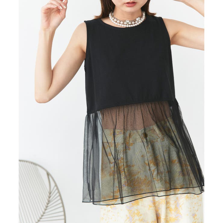レイヤードチュールタンクトップ | ad thie | 詳細画像14 
