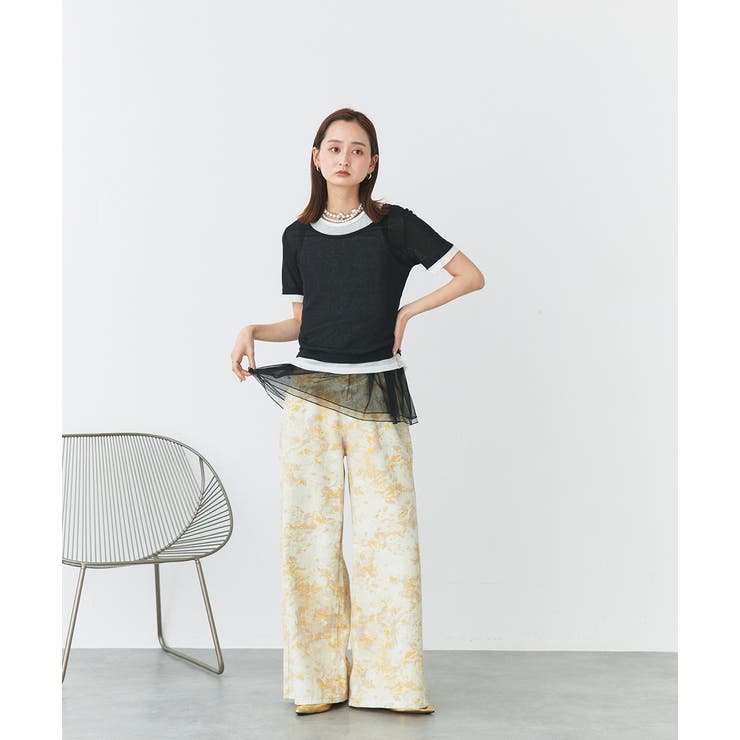 レイヤードチュールタンクトップ | ad thie | 詳細画像17 