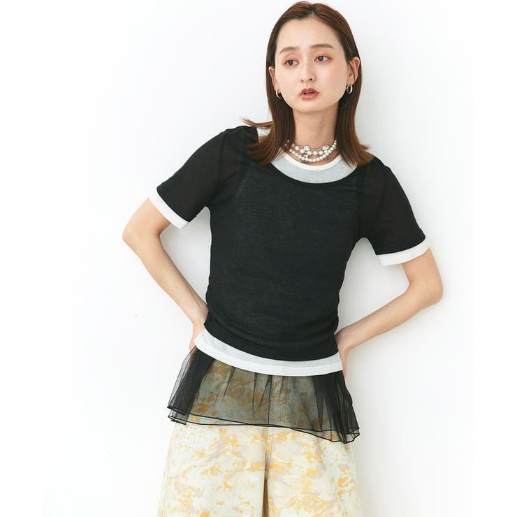 レイヤードチュールタンクトップ | ad thie | 詳細画像18 