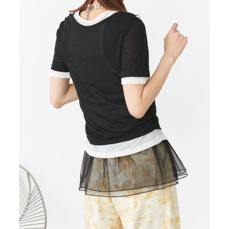 レイヤードチュールタンクトップ | ad thie | 詳細画像19 