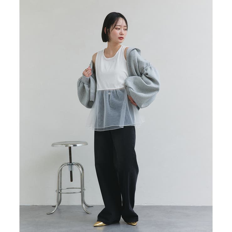 レイヤードチュールタンクトップ | ad thie | 詳細画像22 