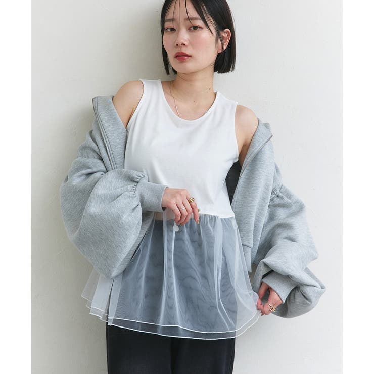 レイヤードチュールタンクトップ | ad thie | 詳細画像23 